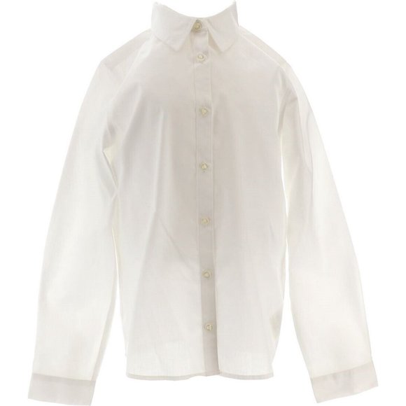 NWT LANDS' END BG UNIFORM LONG SLEEVE WOVEN SC BROADCLOTH DRESS SHIRT WHITE 7 - Picture 1 of 14